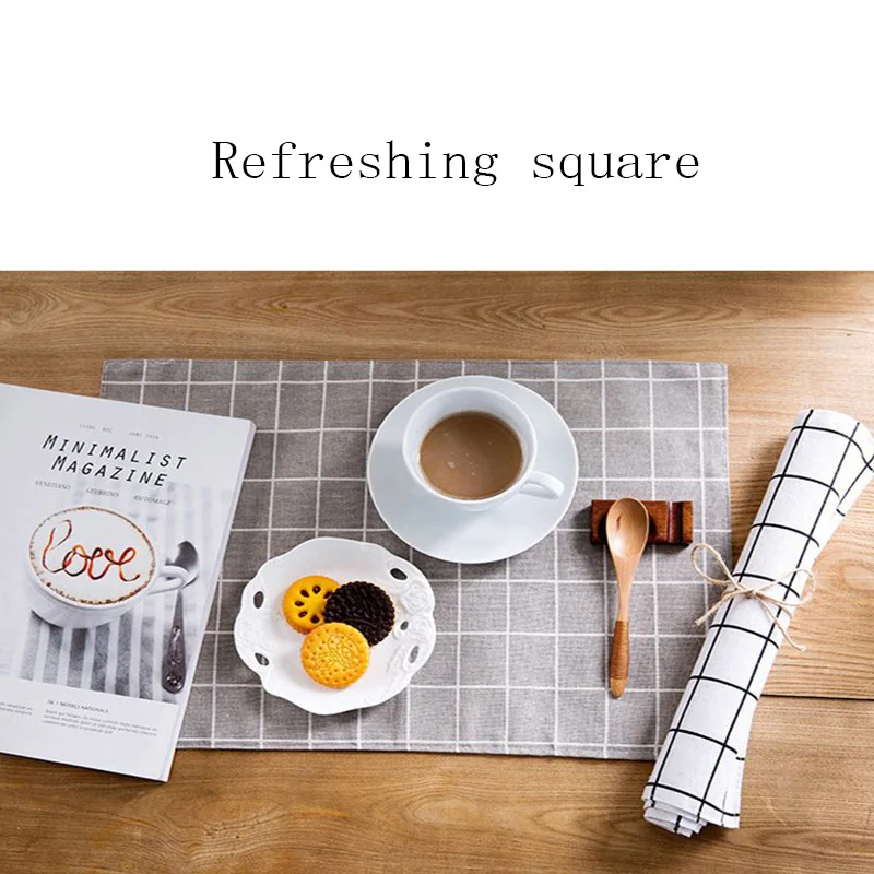 Placemat Rectangular Kitchen Set Square Coaster Tablecloth Dormitory Economy Strip Fabric Coffee Table Coffee TableTowel