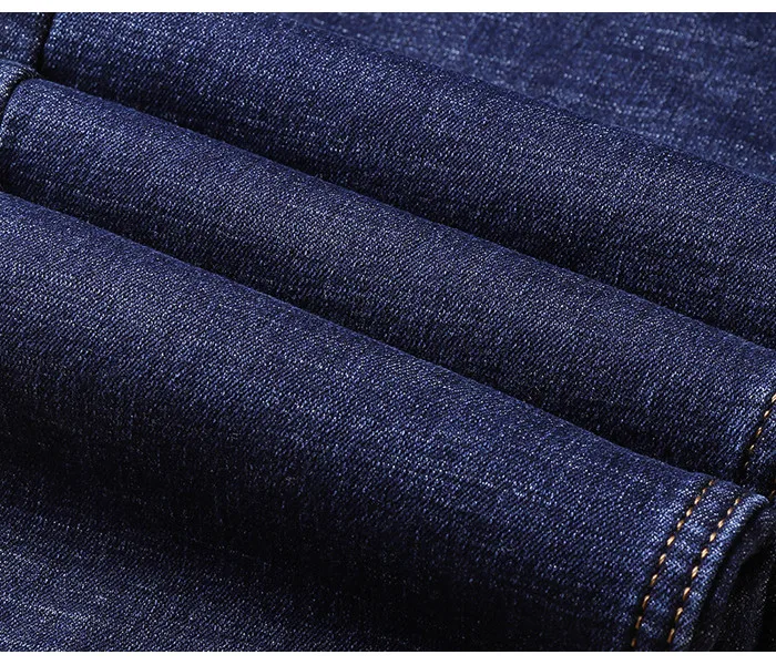 Новые мужские зимние джинсы Классический Стиль Синий Черный Бизнес повседневные теплые брюки эластичные облегающие мужские брендовые утепленные брюки