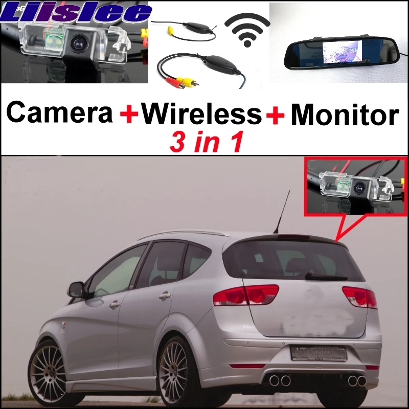 Liislee Специальный вид сзади Wi-Fi Камера+ Беспроводной приемник+ зеркало Мониторы назад парковка Системы для сиденья Altea XL Универсал