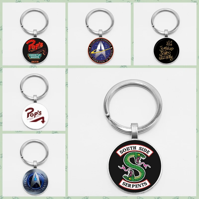 

2019HOT! Arrival At The Riverdale Keychain Riverdale Jewelry Glass Dome Pendant Keyring Silver Handmade Key Chain