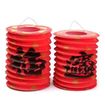 

10pcs Chinese Asian Hanging Paper Lantern Custom Tradition Mid-Autumn Festival / New Year Celebrate Party Decoration