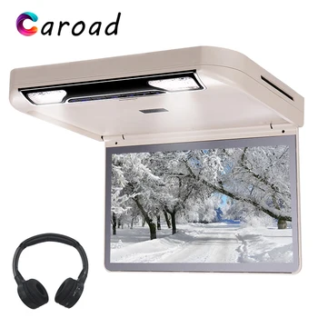 

Caroad 13.3 Inch Car Roof mount DVD Player Flip Down HD 1080P Video USB/SD/HDMI/MP5/IR FM Transmitter TFT Wide Digital Screen