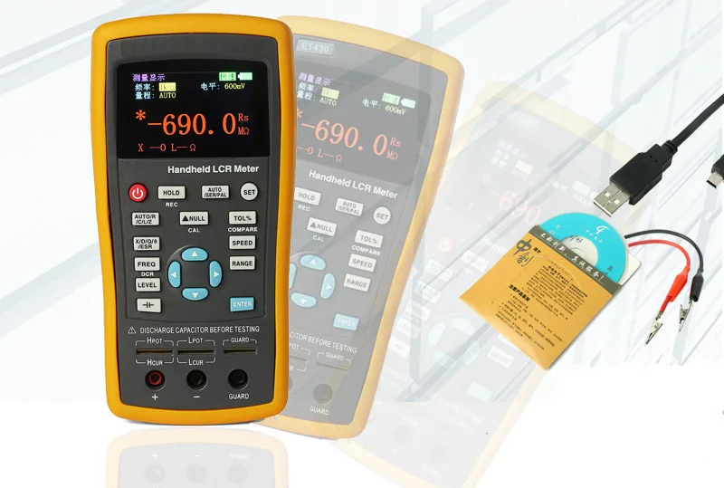 

High Precision Handheld LCR Meter Capacitor Inductance Resistance Tester