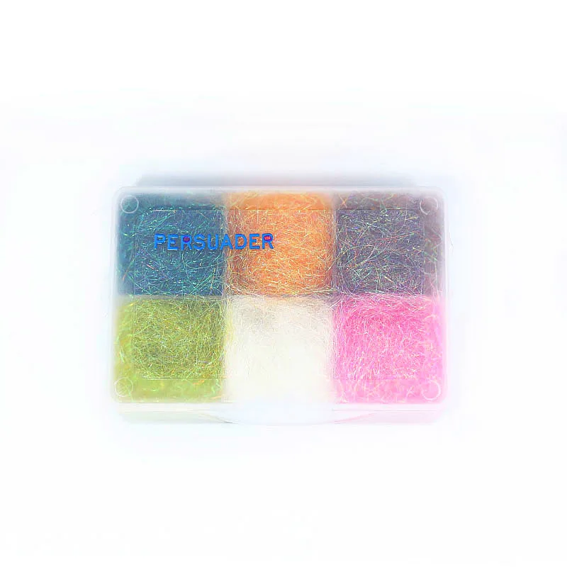 PERSUADER 6 цветов в штучной упаковке Призма лед Dub волокно мух Связывание синтетический перламутровый лед Дубляж nymph тело и грудная клетка материалы для завязывания мух