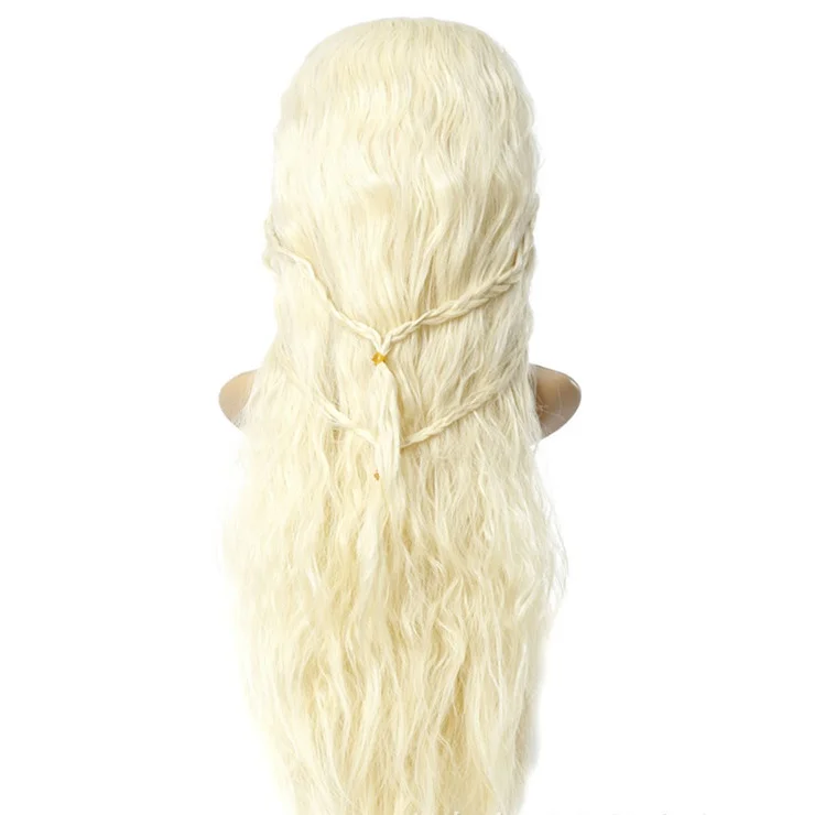 Дейенерис Таргариен косплей парик для игры престолов сезон 7-Khaleesi костюм волос парик(светильник блонд