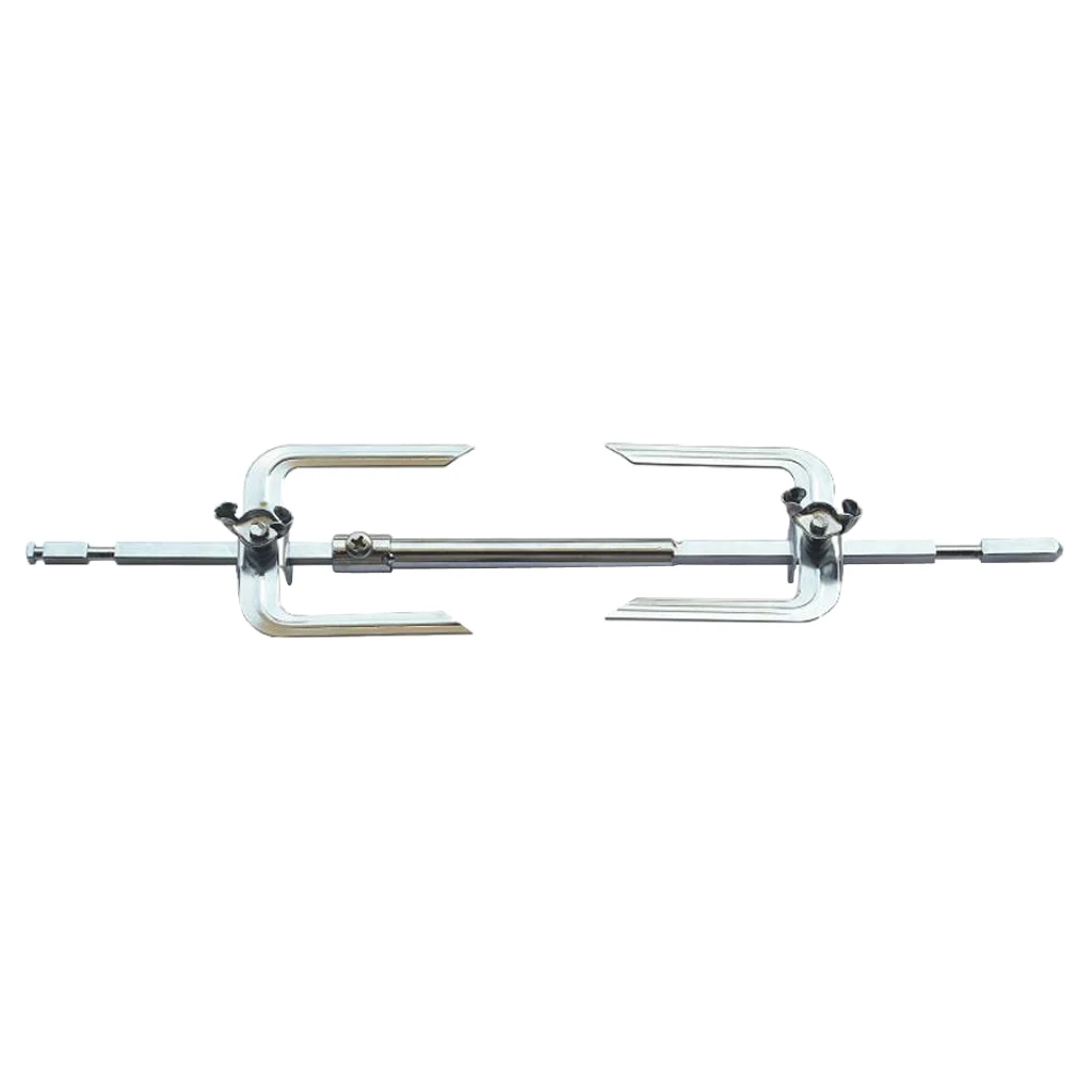 Alloy Plating Telescopic BBQ Stick - Meat/Sausage/Chicken Skewers - Spin Roasting Fork