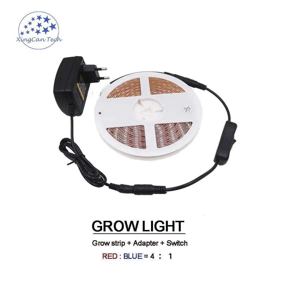 

LED Grow Light Flexible Led Tape Light LED Plant Grow Light LED Emitting Diode Black/White Brightness with EU/US/UK Plug