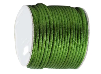 

2mm Olive Green Nylon Cord Jewelry Findings Accessories Rattail Satin Macrame Rope Bracelet Beading Cords 60m/Roll
