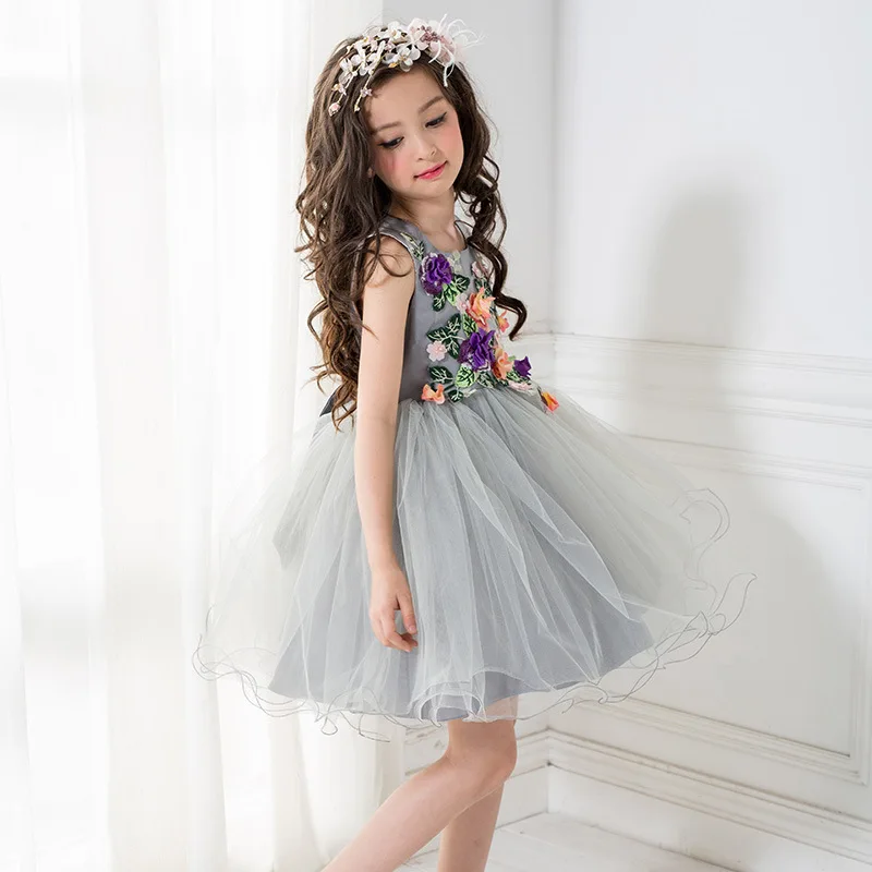 Высококачественное Брендовое детское платье с вышивкой для девочек Детские платья принцессы наряды на день рождения платья для девочек Праздничная праздничная одежда для девочек