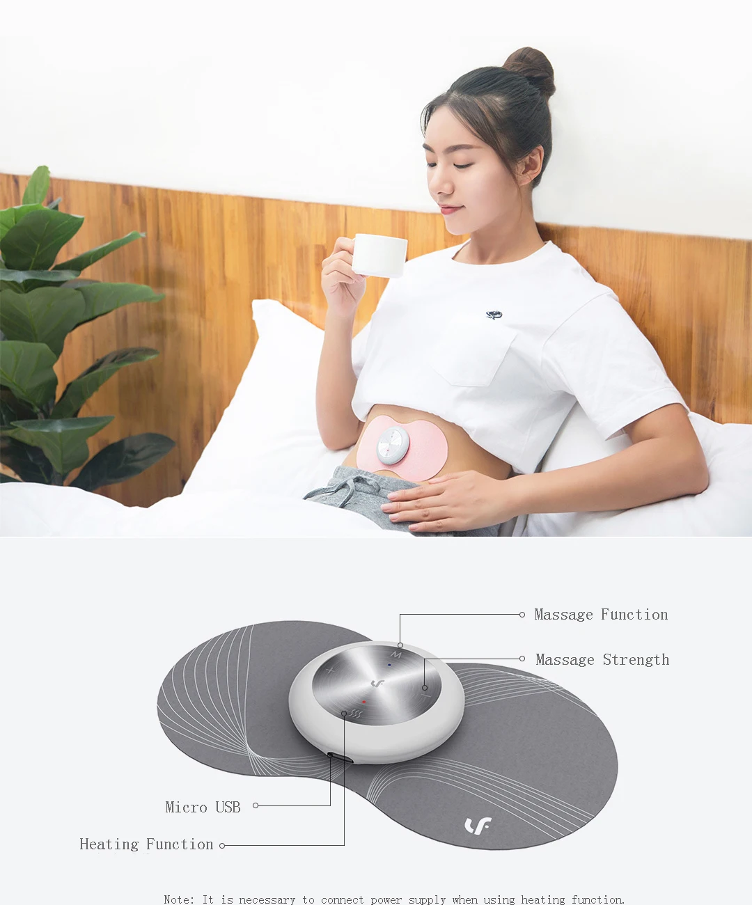 

Smart Warm Massager Instrument Body Muscle Relax Women Menstruation Magic Stickers For Mi home app (English) APP