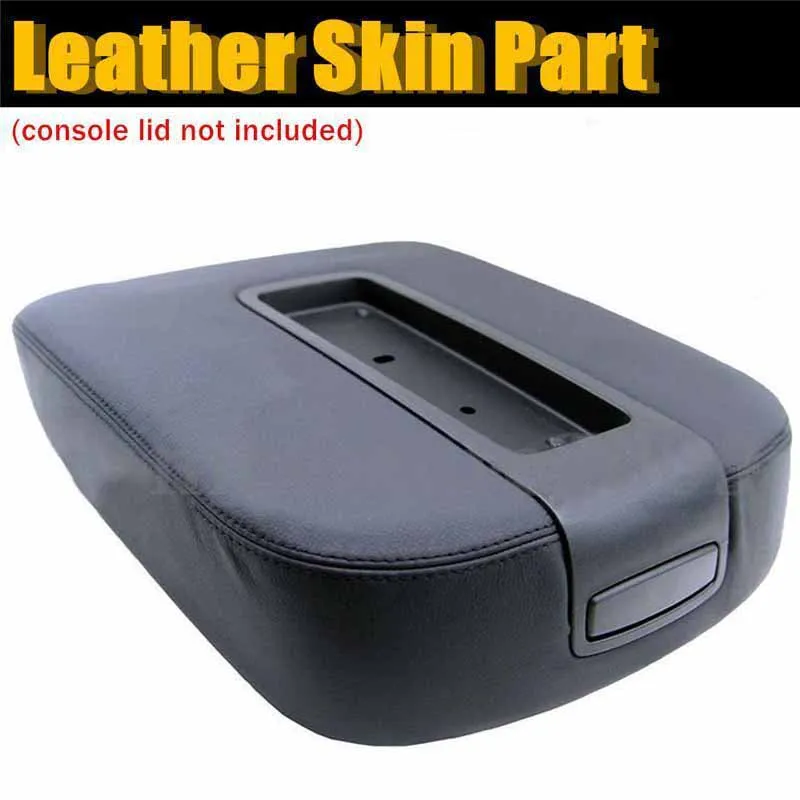 1pcs  Black Car Center Console Lid Armrest Cover Leather for Chevy Tahoe G-M-C Sierra
