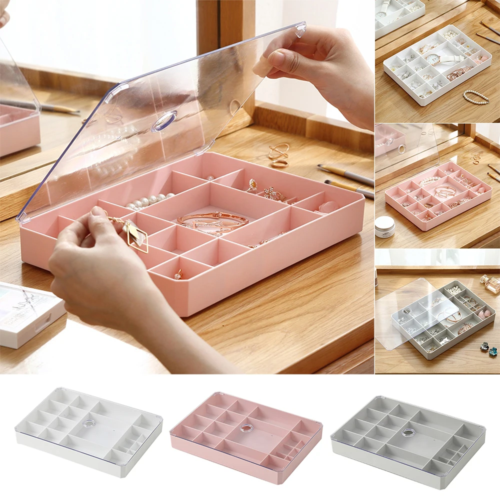 

Jewelry Organizer Cosmetics Holder 19 Grids Jewelry Earring Rings Beads Pills Nail Art Tips Storage Box Case 1pc