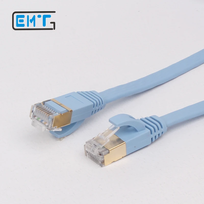 Cat 7 RJ45 экранированный Чистый медный LAN сетевой Ethernet Кабель Интернет шнур синий 3