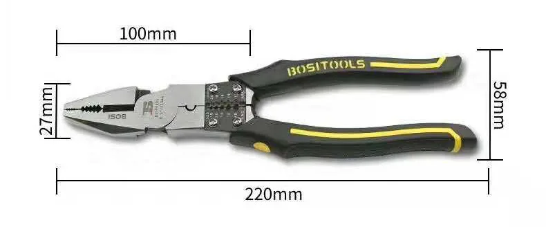 BOSI электрика многофункциональные кусачки для проводов устройство для снятия изоляции с провода щипцы комбинированные в одной руке плоскогубцы CR-V сталь