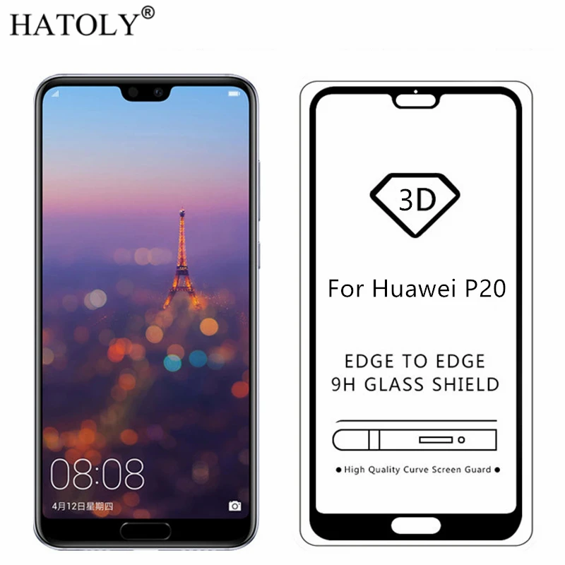 

Tempered Glass Huawei P20 Glass 9H Full Coverage Film Mobile Phone Screen Protector for Huawei P20 Glass for Huawei P20 HATOLY