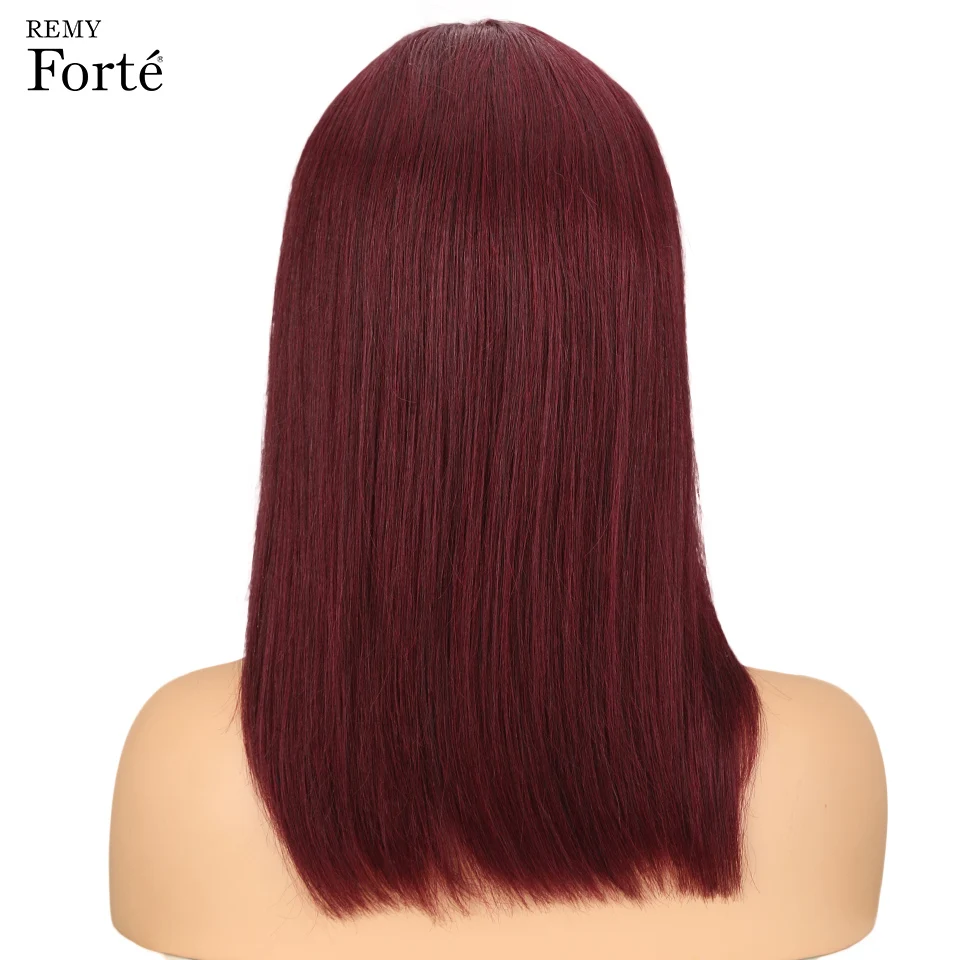 Remy Forte Lace Front Human Hair Wigs Straight Human Hair Wig 100% Brazilian Remy Colored Lace Long Bobo Wigs For Women