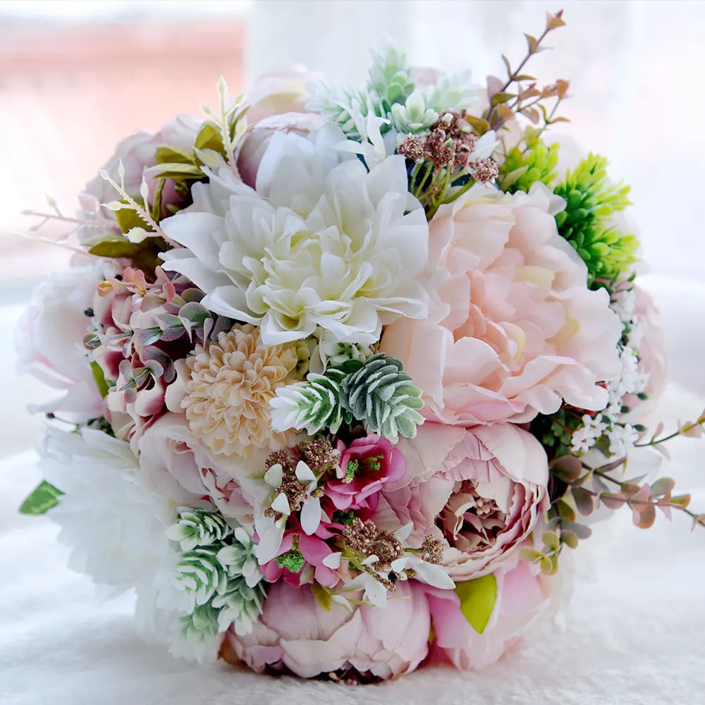 

Pink Wedding Bouquet Wedding Flowers Bridal Bouquets Bouquet De Mariage Wedding Bouquet For Brides Wedding Accessories