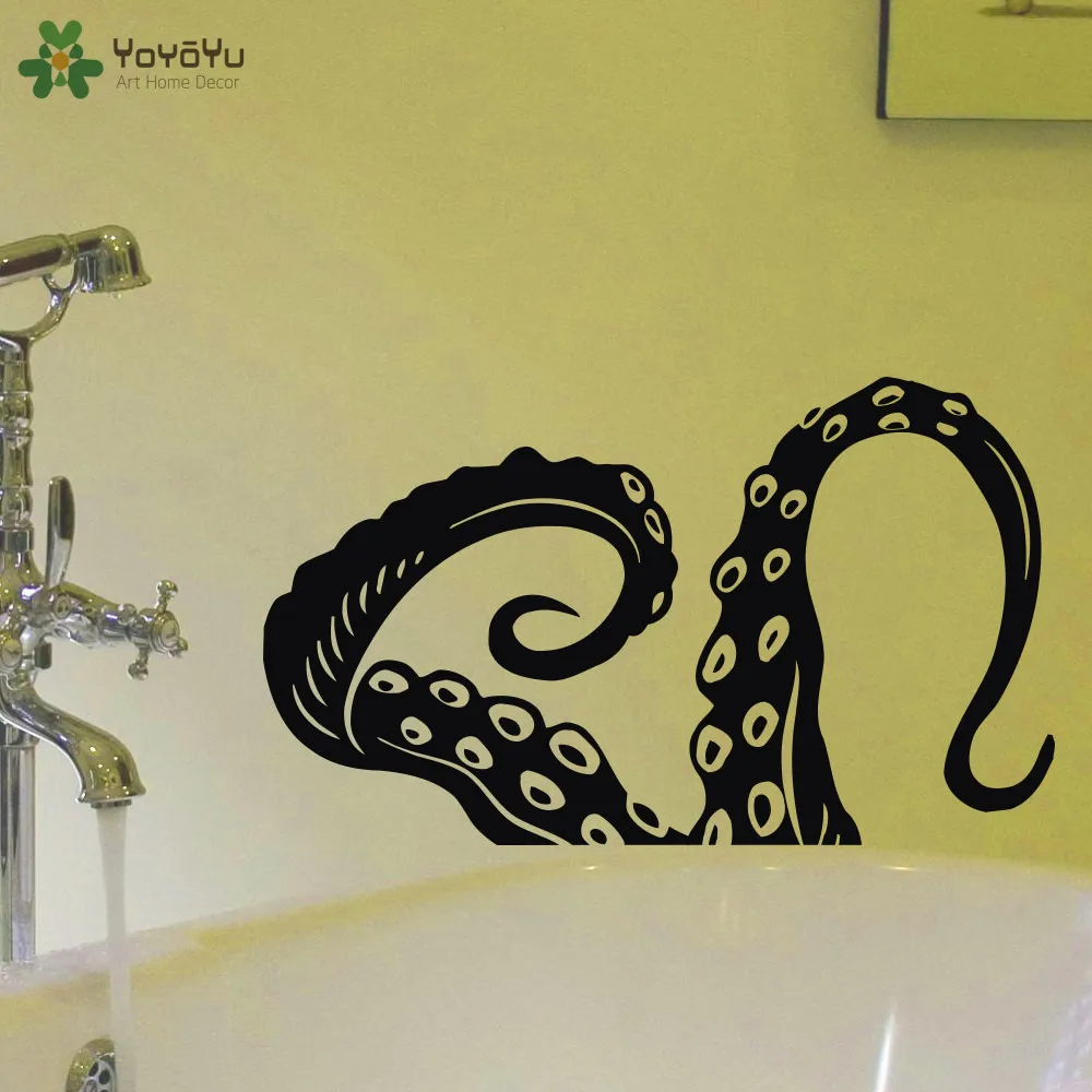 

YOYOYU Wall Decal Creative Octopus Pattern Wall Stickers Bathroom Home Decoration Kids Rooms Bedroom Art Wallpaper Design CY66