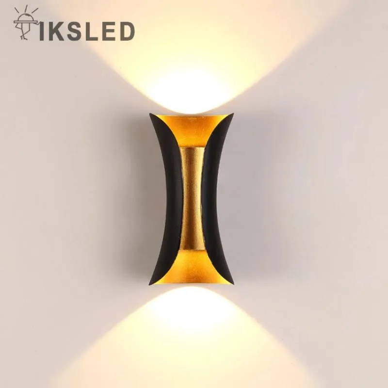 

post-modern light luxurious simple art LED wall lamp living room stairway walkway small pretty waist Bi-directional wall lamp