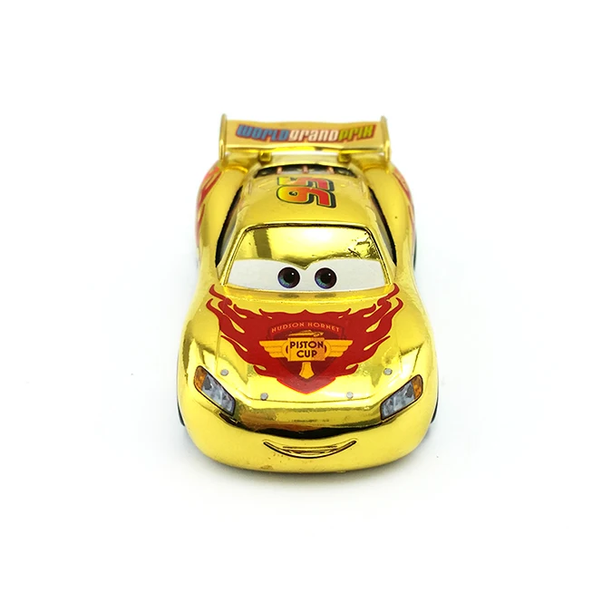 Disney Pixar Cars Gold Dinoco синий черный полицейский Молния Маккуин литой игрушечный автомобиль для детей 1:55 Свободный бренд и