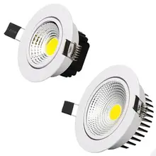 Затемняемый Светодиодный светильник 6 Вт 9 Вт 12 Вт точечный светодиодный даунлайт с регулируемой яркостью cob Светодиодный точечный встраиваемый светильник для гостиной 110 В 220 В