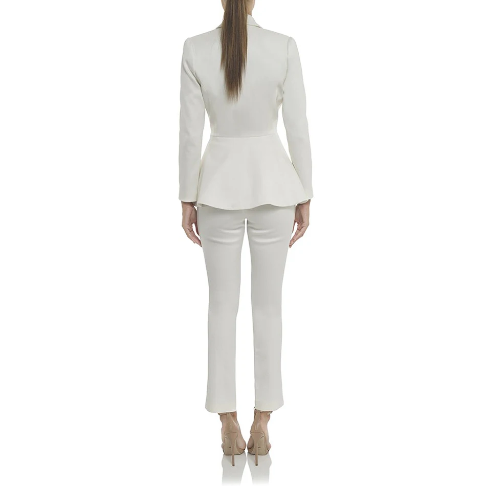 Amily. c Новая зимняя Женская Однорядная белая куртка с длинными рукавами, 2 предмета, женский костюм, пальто