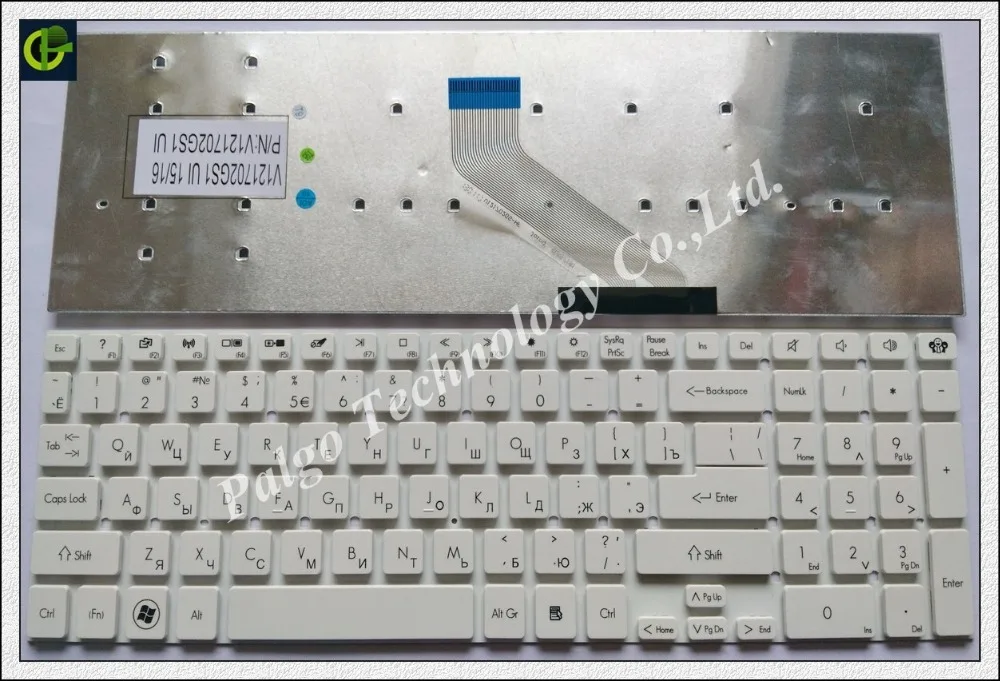 

Russian Keyboard for Acer Aspire E5-511 E5-511G E5-551 E5-551G E5-571 E5-571G E1-511P E5-521 E5-521G White RU