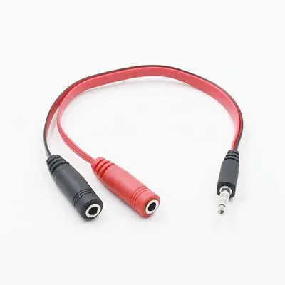 25pcs 3 5 mm Gold Plated Headphone Earphone Audio Cable Micphone Y Splitter Adapter 1 Female to 2 male Connected Cord to Laptop