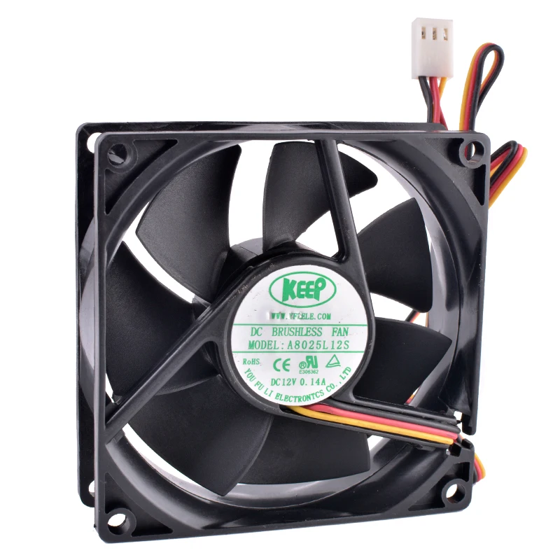 

COOLING REVOLUTION A8025L12S 8cm 8025 80mm fan 80x80x25mm 12V 0.03A Silent silent cooling fan