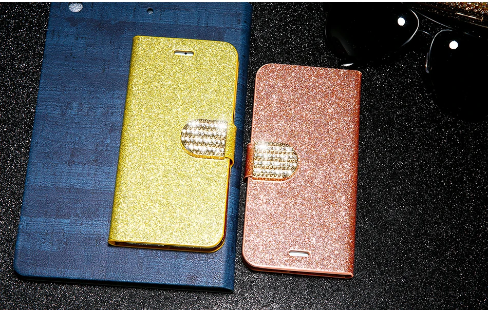 MR.YI Shiny Girl Bling Phone Bag Case For iPhone 6 6S 7 Plus Rhinestone Leather Wallet Stand Flip Cover Case For iPhone 5 5S SE  (16)