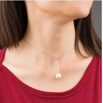 

Elegant 11-12mm Freshwater Kasumi White Pearl Necklace 925 Sterling Silver