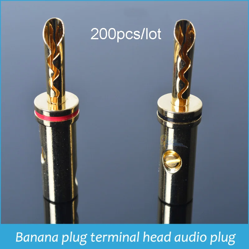 Hot sale 200pcs Banana plug connector speaker adapter terminal head audio plug Combos seat panel wall speaker wire