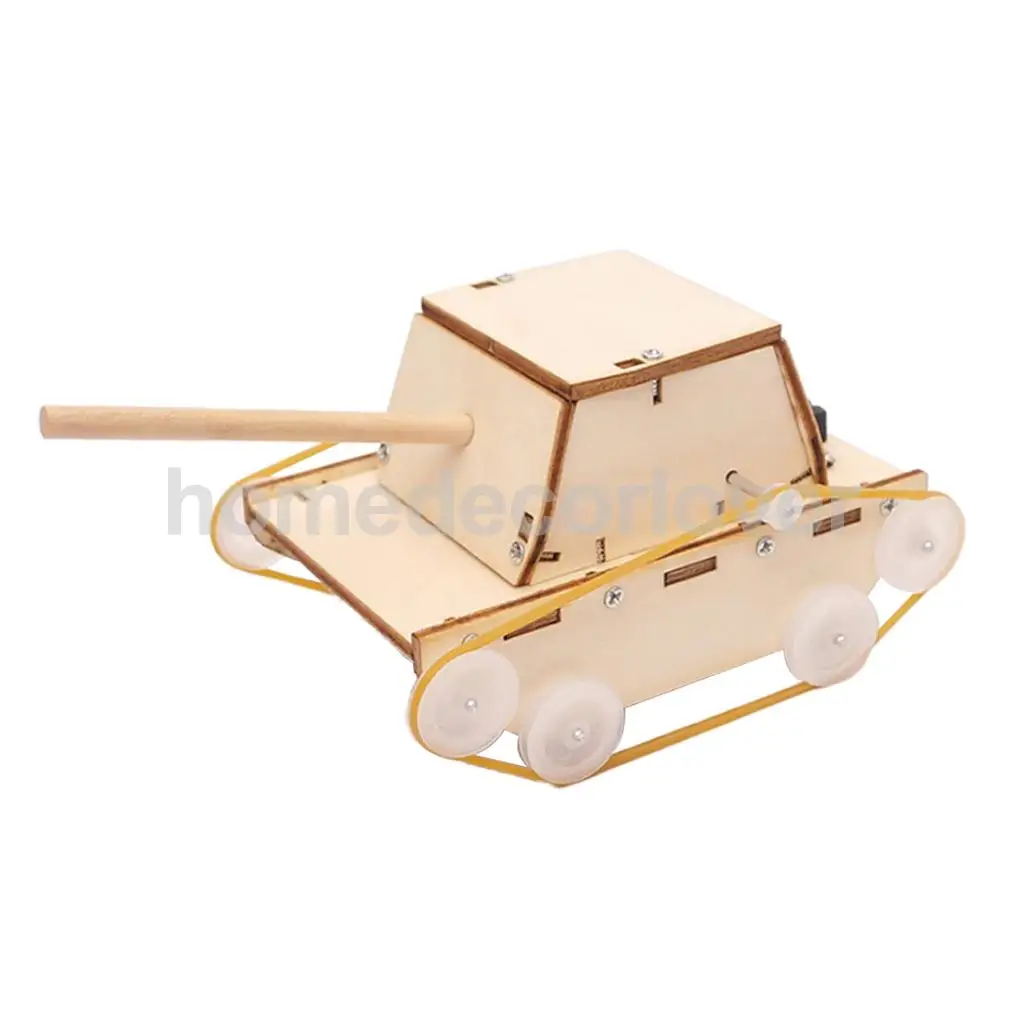  Wood Physics Science Educational Kids Children Car Tank Toy Developmental Model Kit for Early Study Interests Raises