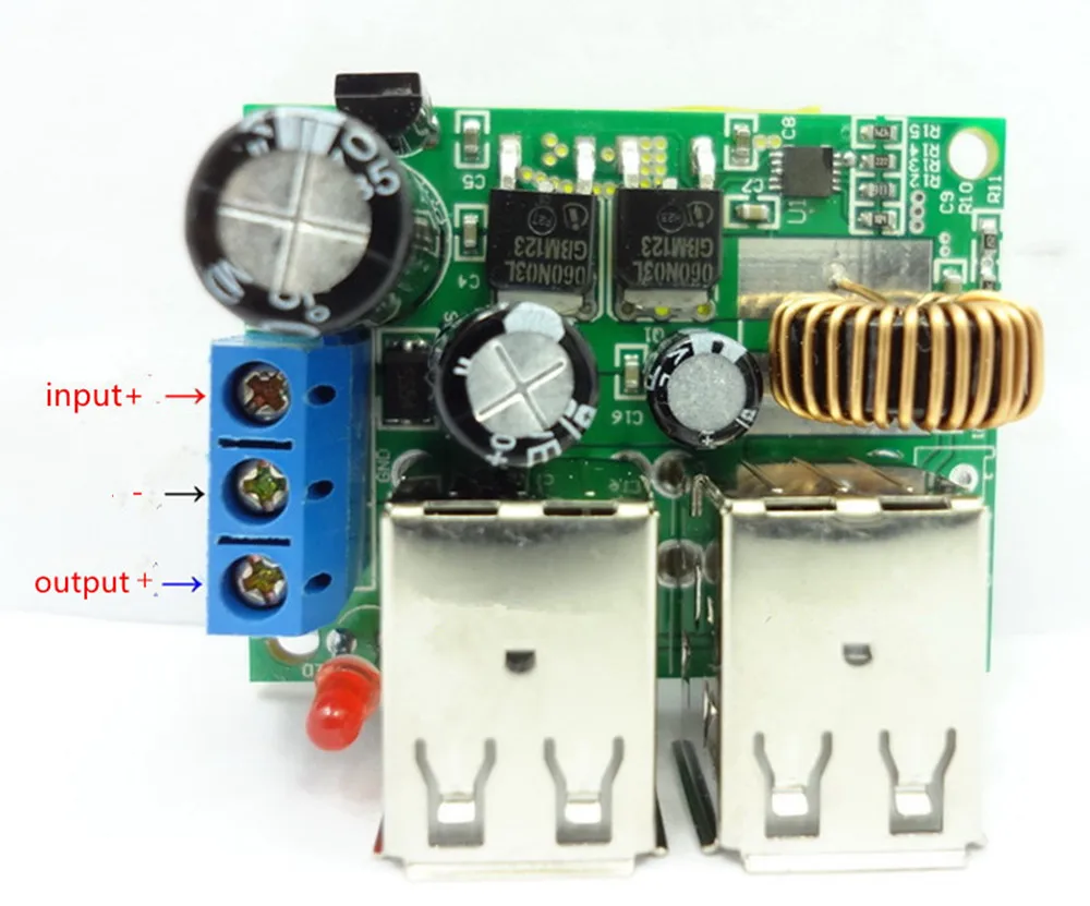 2017 new DC12V to 5V 4 USB Car Charger Step Down Power Supply Module