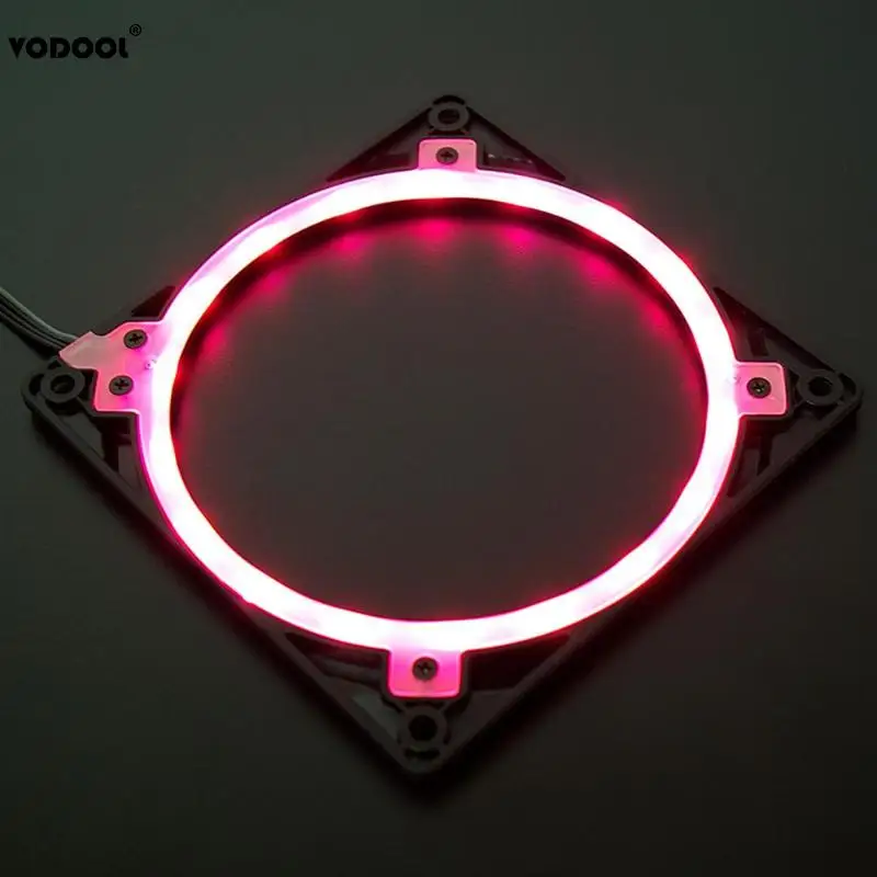 VODOOL DIY PC охлаждающий компьютер вентилятор рамка чехол 18LED 10 RGB LED цветное кольцо Halo