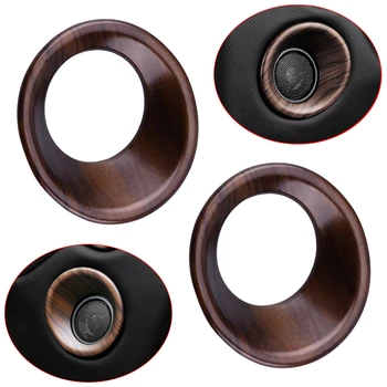 

DWCX 2pcs Car ABS Peach Wood Grain Interior Rear Door Speaker Cover Trim Ring Frame for Honda CRV CR-V 2017 2018