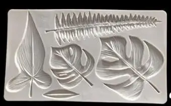 leaaf New Large Monstera Leaf Lemon Starfish Seahorse Fish Parrot Flamingo Pineapple Clay Mold Designer Concrete Molds - Цвет: leaaf