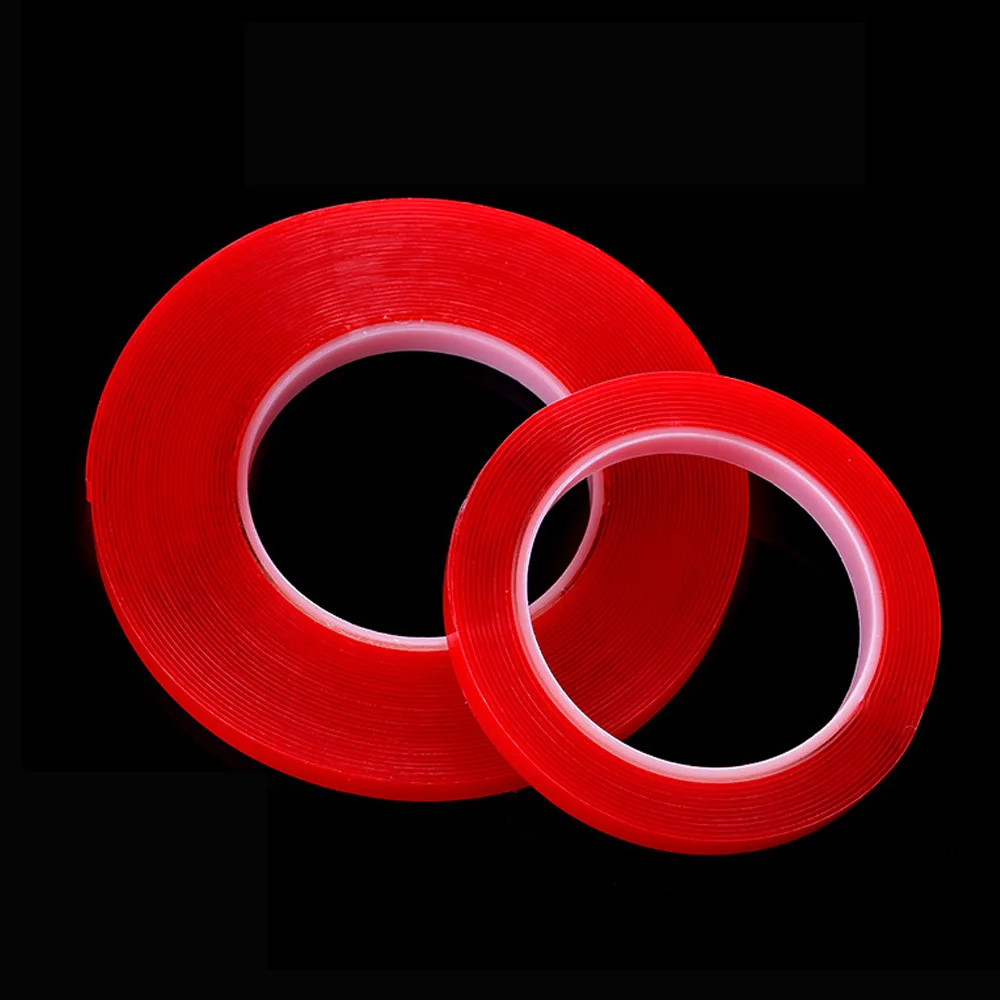 

1Roll 10M/3m Nail Art Adhesive Double-sided Tape Red Film Clear Tape Waterproof Traceless Manicure Salon DIY Tools
