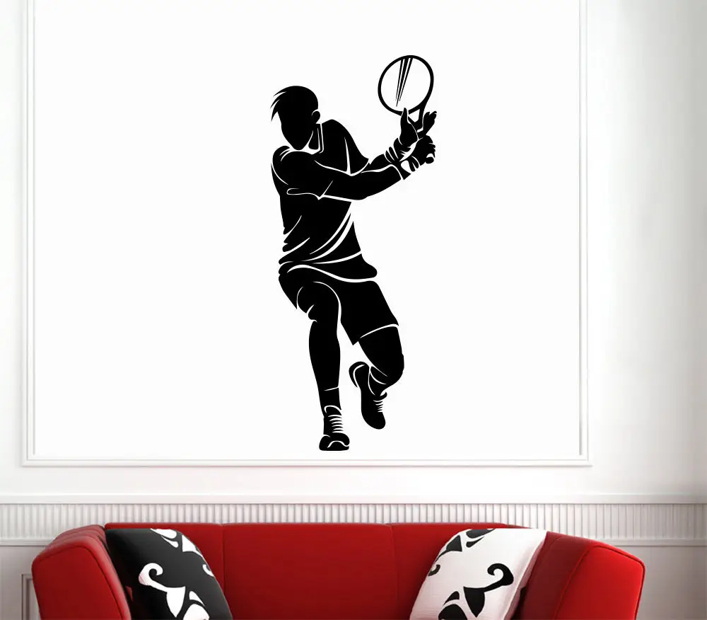 Wall Decals Sport Tennis Player Bedroom Vinyl sticker Decor