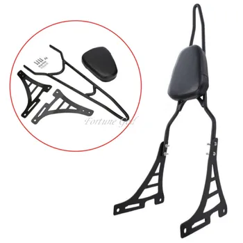 

One Set Motorbike Accessories Black Backrest Sissy Bar For Harley Davidson XL883C XL883R XL1200R XLH 883 1200 2004up