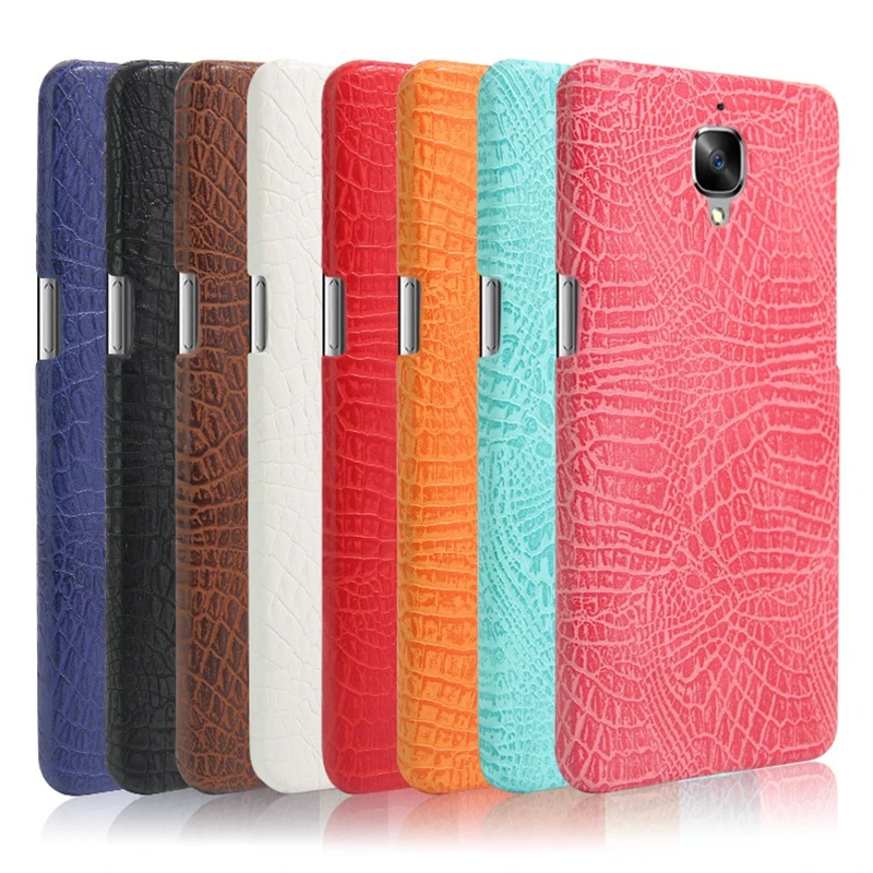 

Oneplus 3T case Leather Crocodile One plus 3 case A3000 Hard Plastic Back Cover for One plus Three 5.5" Fundas Capa Oneplus Case