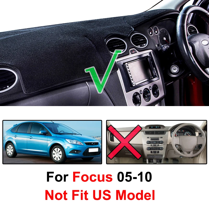 Xukey FitFor Ford Focus 2 MK2 2005 2006 2007 2008 2009 2010 2011 крышка приборной панели Dashmat Dash коврик