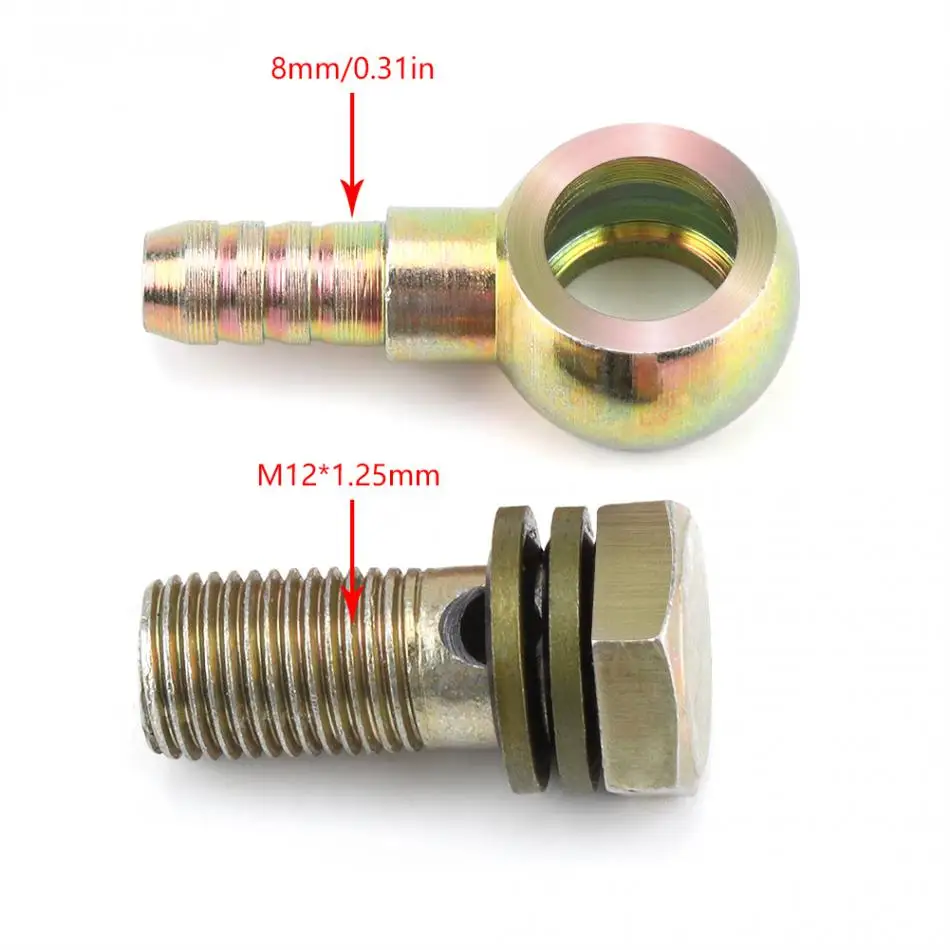 1 пара из M12 1,25 мм мотоцикл ремонт маслоохладитель фитинги Plug M6 M8 шаровой головкой адаптер мотоцикл стиль