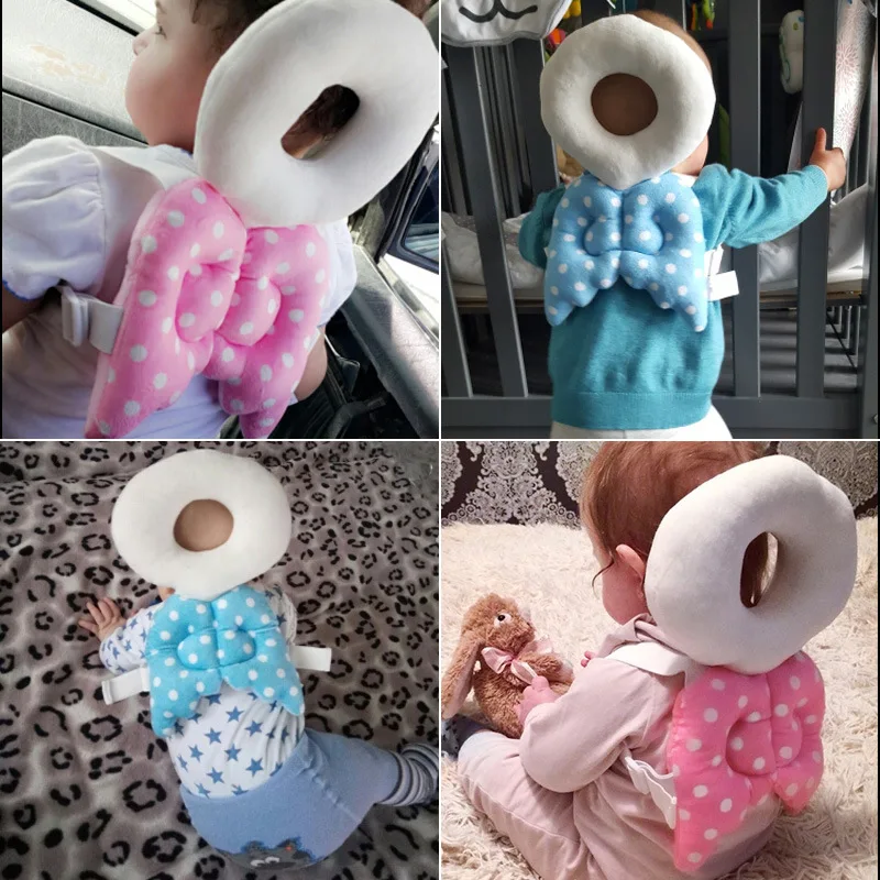 

Toddler Infant Headrest Pillow Baby Head Protection Pillow Pad Cartoon Neck Nursing Drop Resistance Cushion Wings Pillows