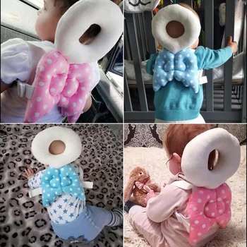 

Toddler Infant Headrest Pillow Baby Head Protection Pillow Pad Cartoon Neck Nursing Drop Resistance Cushion Wings Pillows