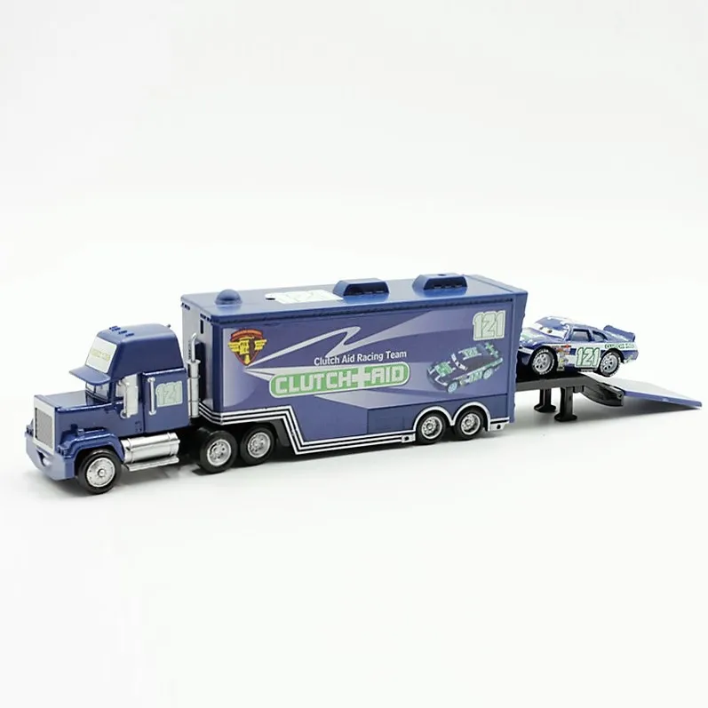 Disney Pixar Cars No.121 Mack Truck + маленький автомобильный клатч металлическая Игрушечная