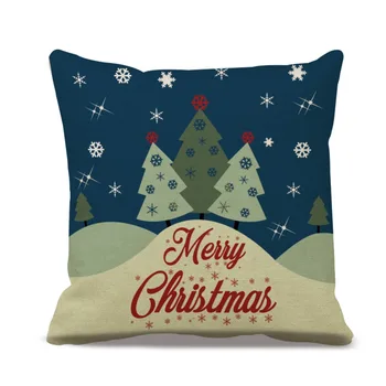

Children Favors Xmas Trees Pattern Throw Pillow Covers Customizable Cushion Cover Popular Decorative Christmas Gift Pillowcase
