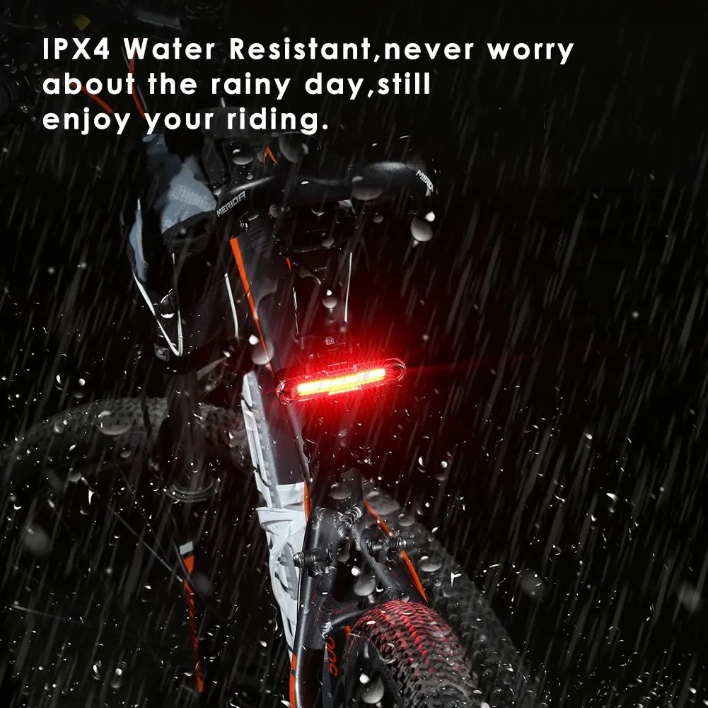 Perfect Bike Tail Light Ultra Bright Bike Light USB Rechargeable LED Bicycle Rear Light 5 Light Mode Headlights with Red + Blue 5