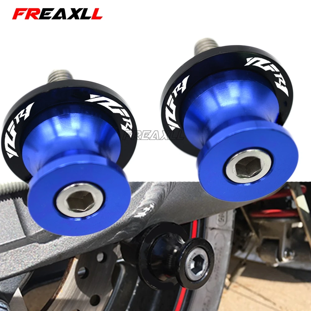 

6MM For YAMAHA YZFR1 YZF-R1 YZF R1 1998 1999 2000 2001-2016 Motorcycle Accessories Swingarm Slider Spools M6 Stand Cover Screws