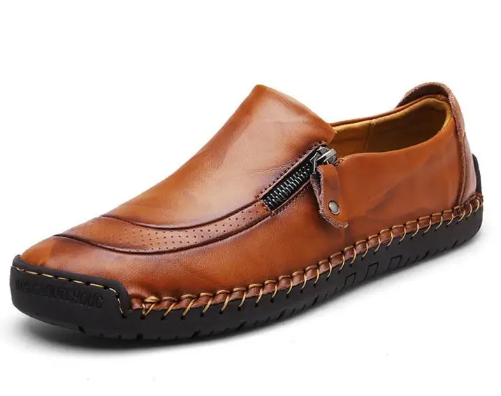 Новинка; Мужская обувь для отдыха из мягкой синтетической кожи; легкая обувь из коровьей кожи; модная рабочая обувь; мужские кроссовки; теннисная обувь - Цвет: light brown